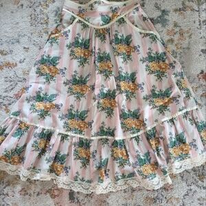 Gunne Sax floral midi skirt